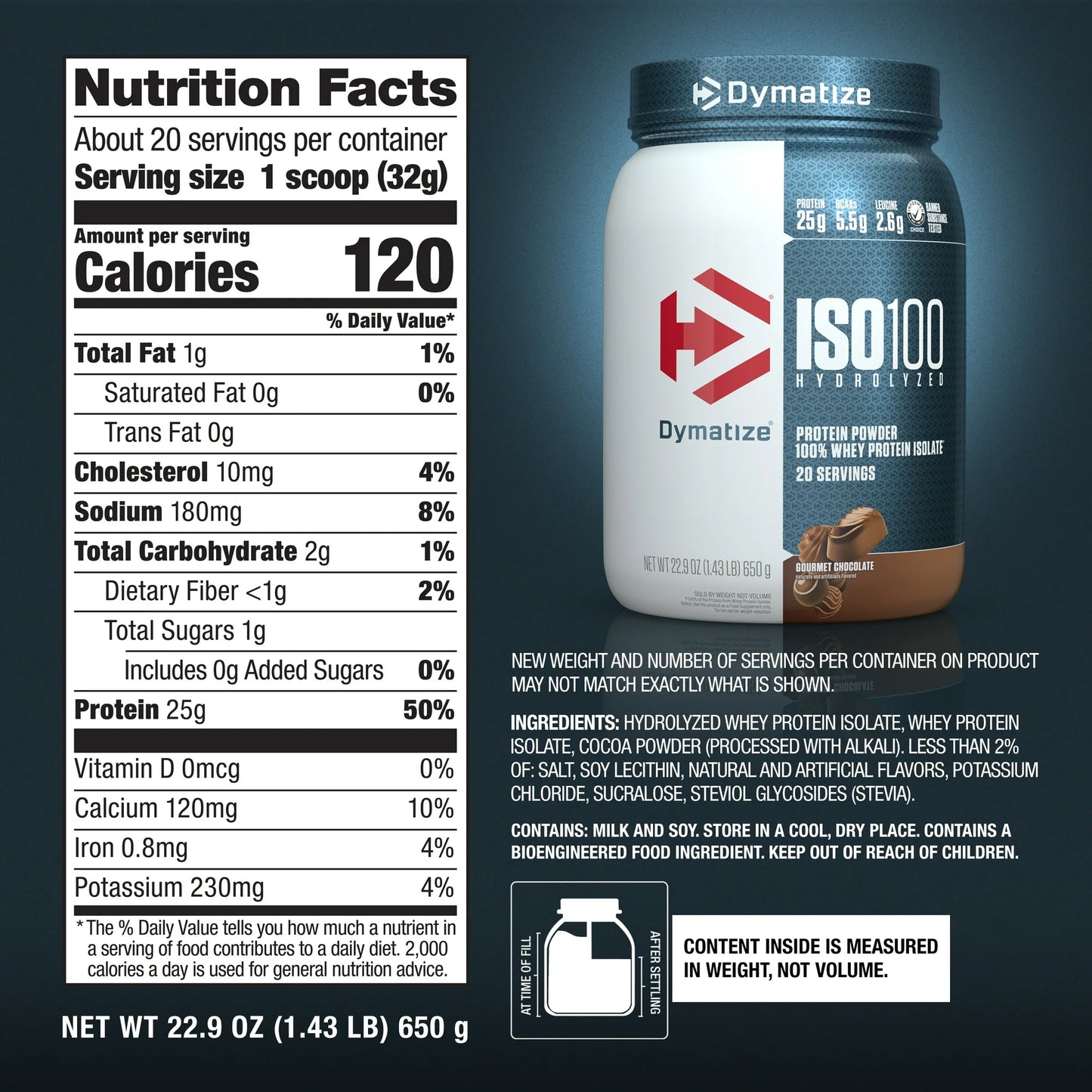 Dymatize Iso 100 Hydrolyzed Protein - 1.5LBS