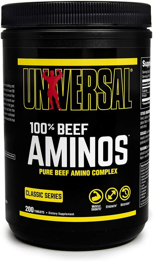 Universal Nutrition - 100% Beef Aminos - 200 Tabs