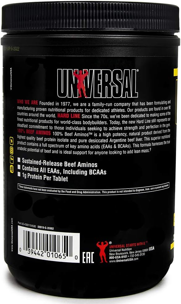 Universal Nutrition - 100% Beef Aminos - 200 Tabs