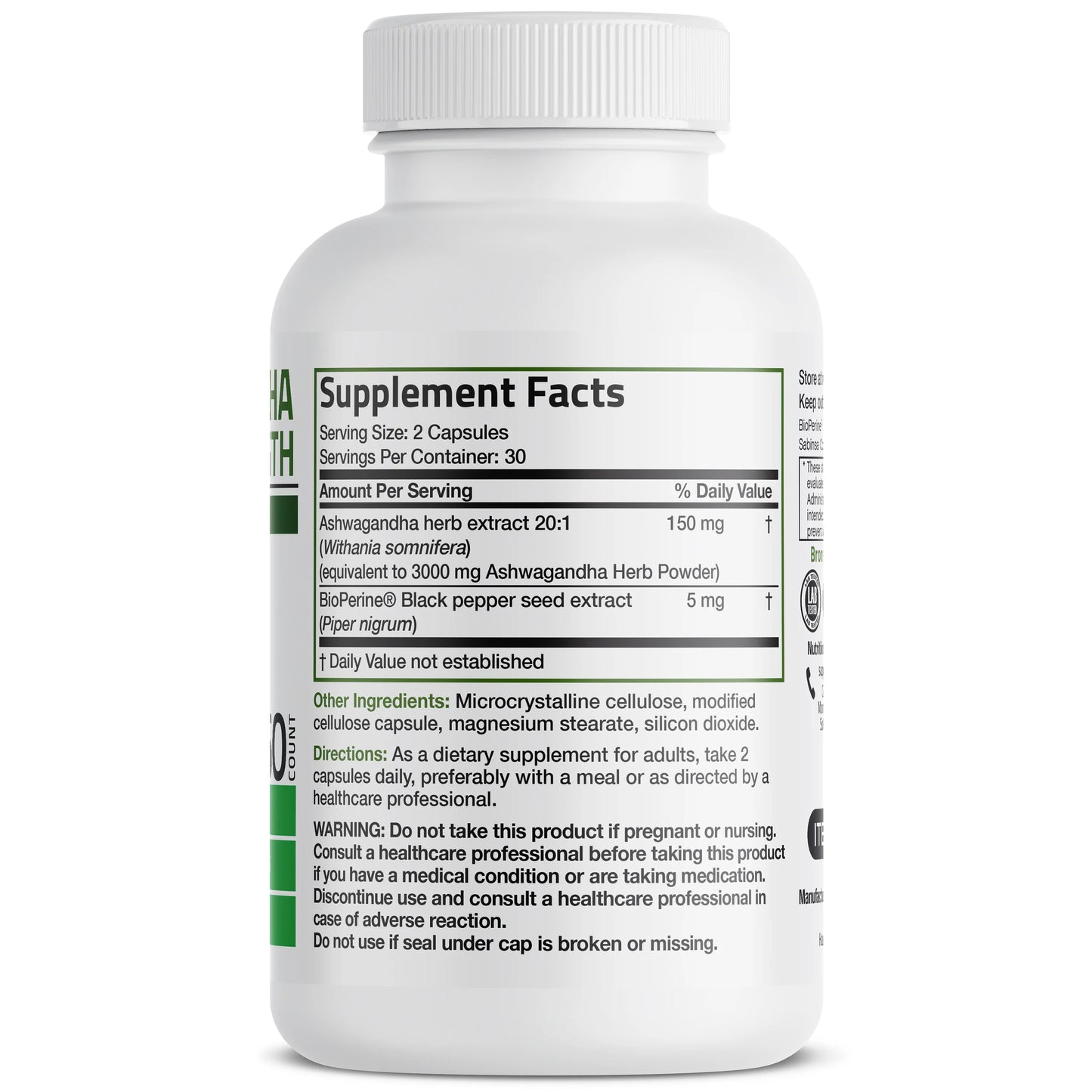 Ashwagandha Extra Strength - 3,000 mg 60CAP