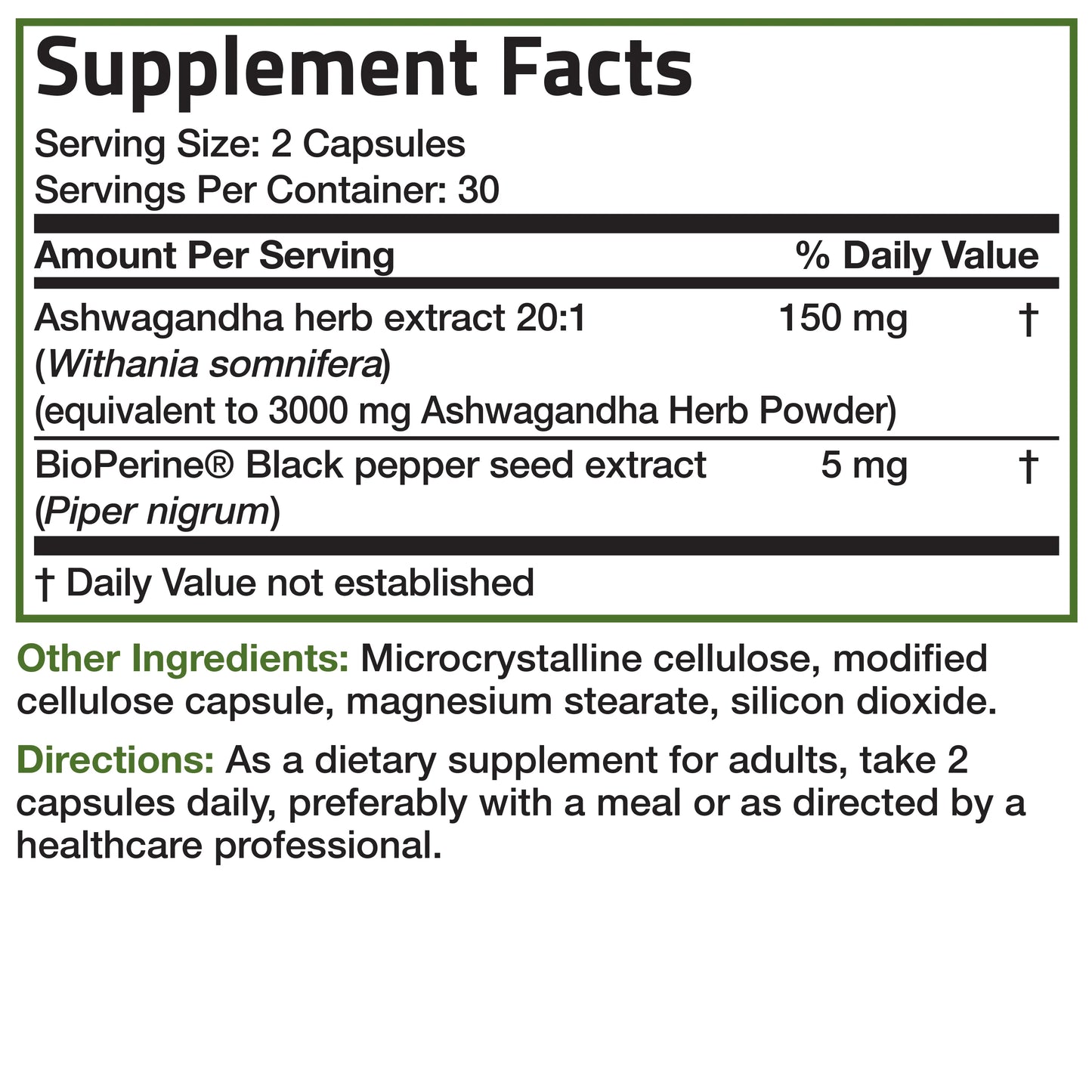 Ashwagandha Extra Strength - 3,000 mg 60CAP
