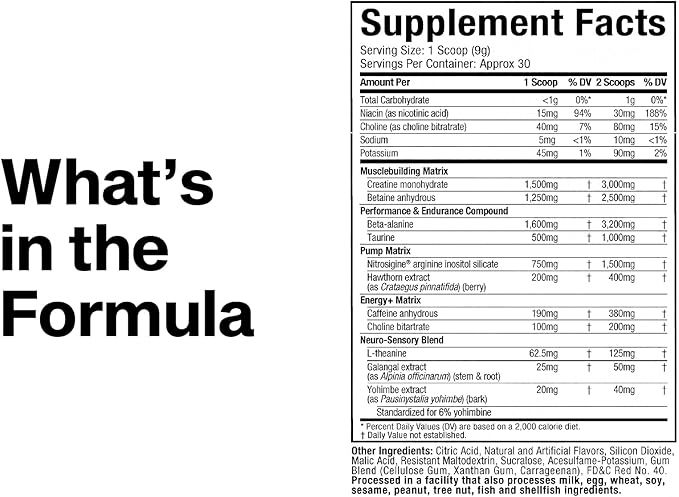 MuscleTech Pre-Workout Powder, Vapor X5 (30 Servings)