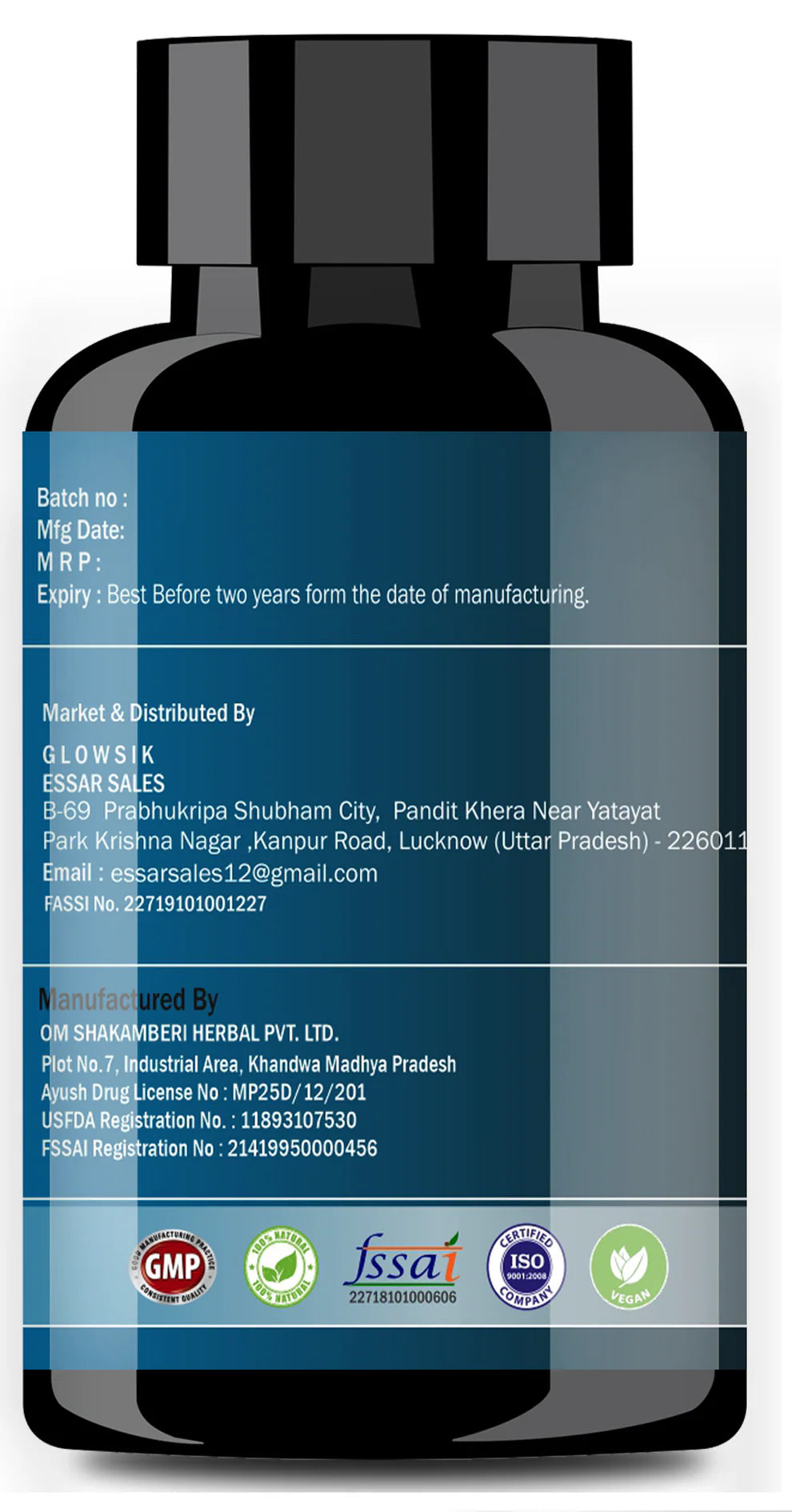 G GLOWSIK L-Carnitine L- Tartrate 90 capsules (1000 mg)