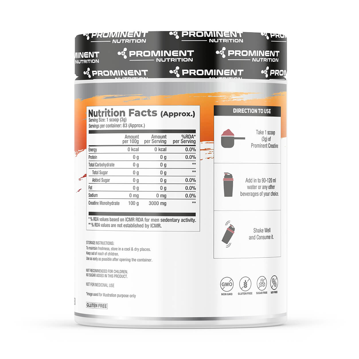 Prominent Nutrition Creatine Monohydrate 3000 Mg