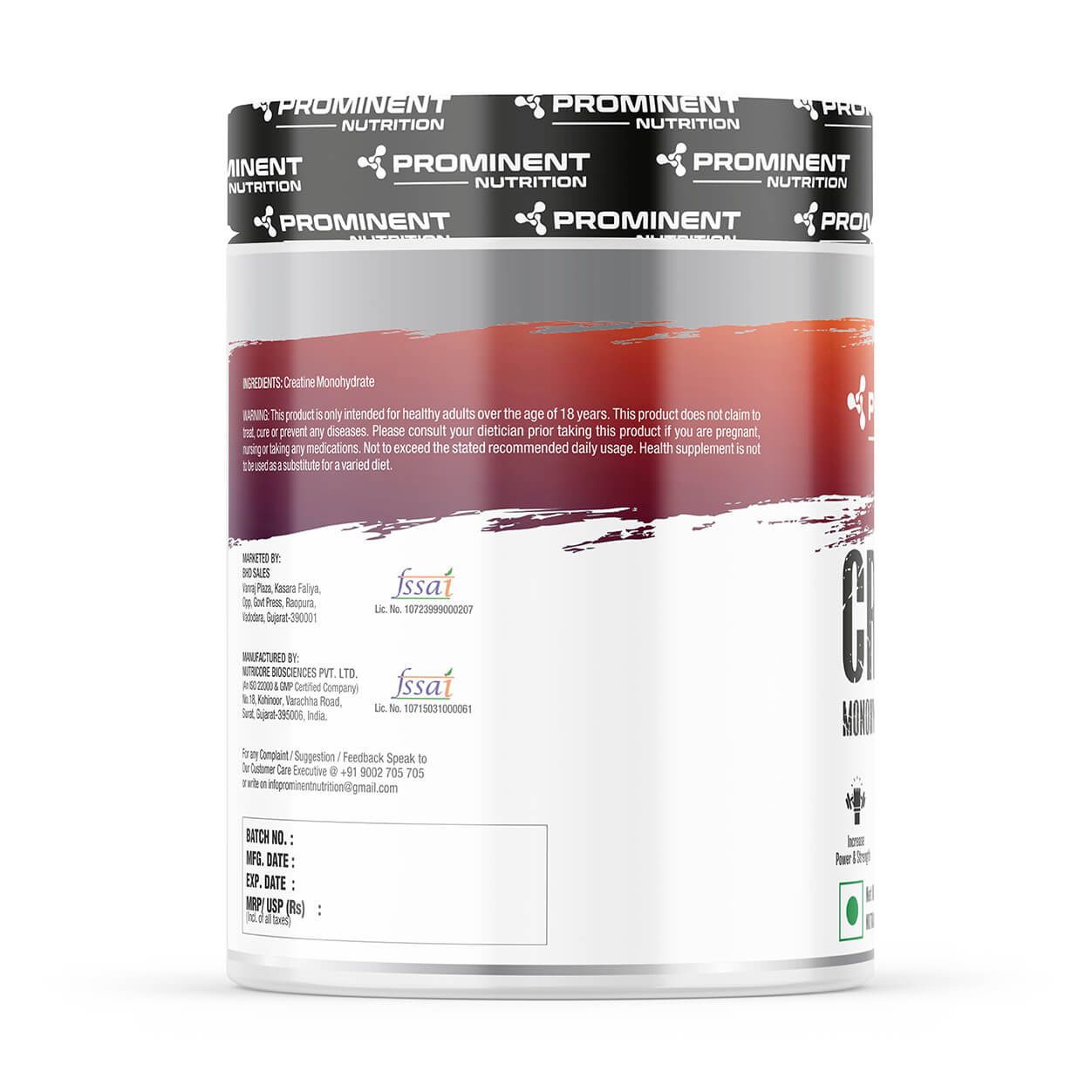 Prominent Nutrition Creatine Monohydrate 3000 Mg