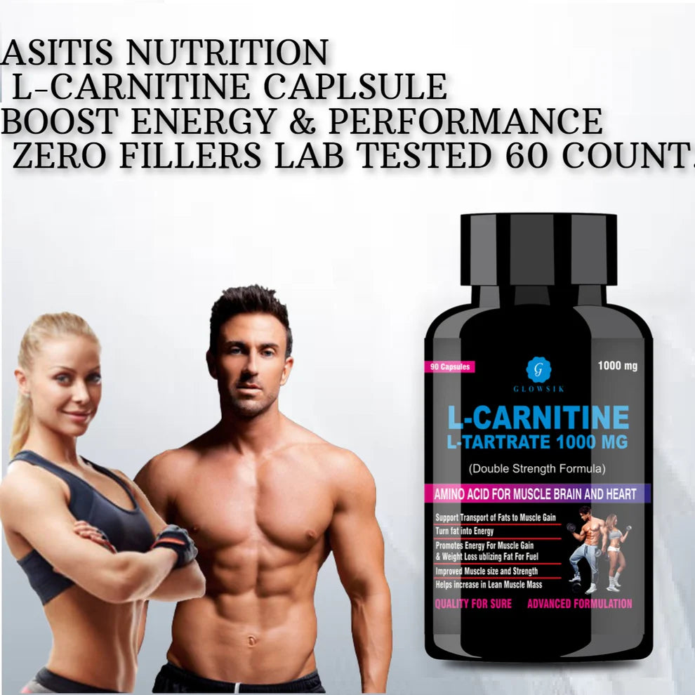 G GLOWSIK L-Carnitine L- Tartrate 90 capsules (1000 mg)