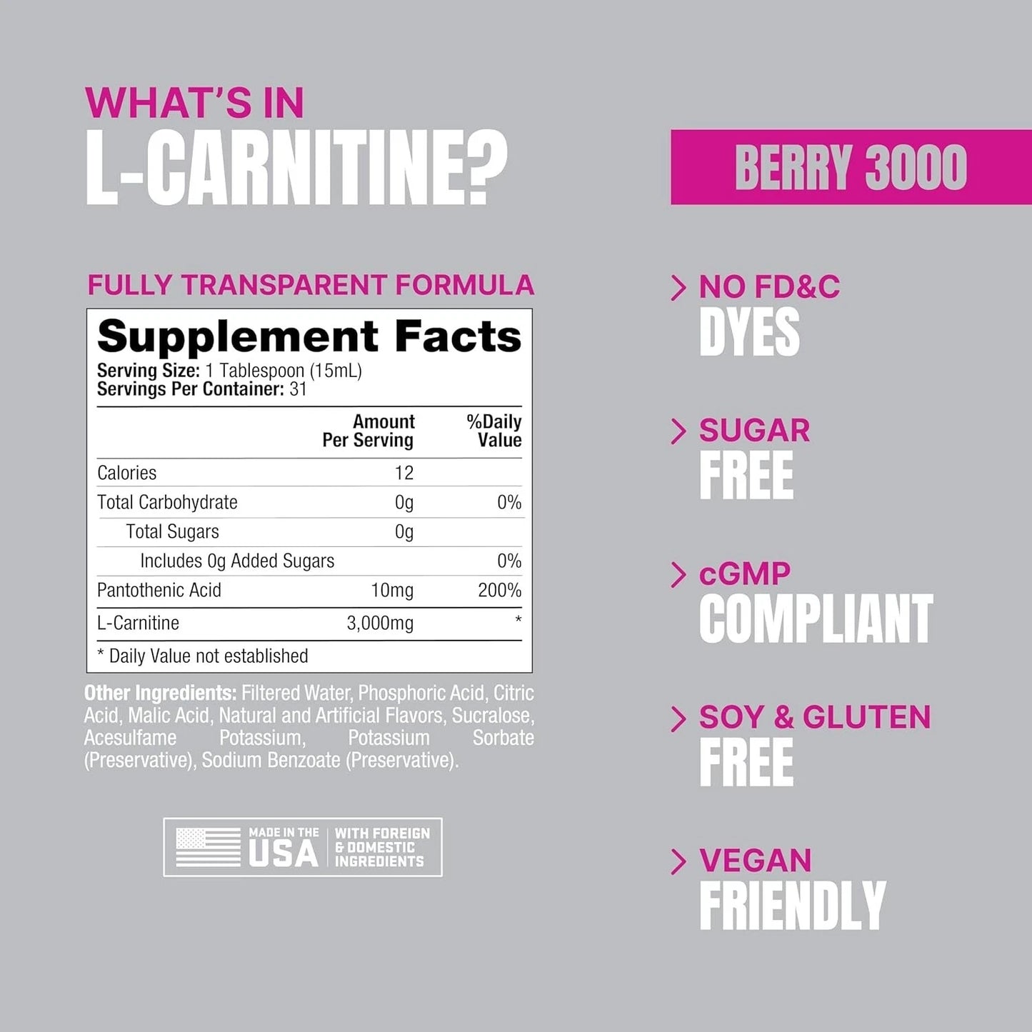 ProSupps L-Carnitine 3000 Liquid Fat Burner